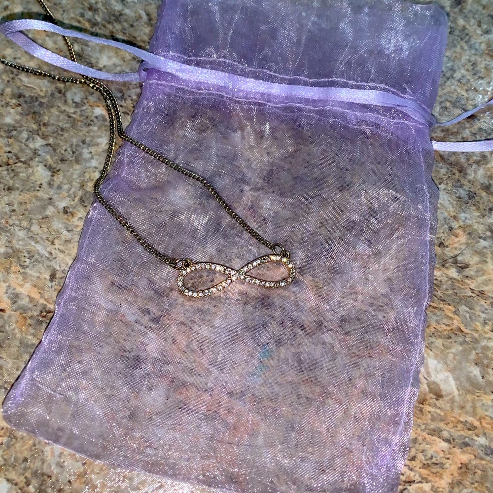 Gold infinity necklace